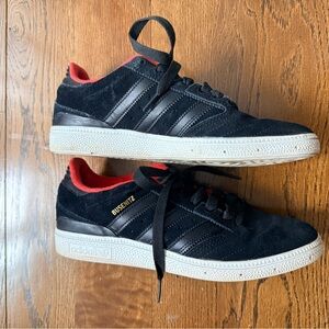 Adidas Busenitz Black and Red Sneakers